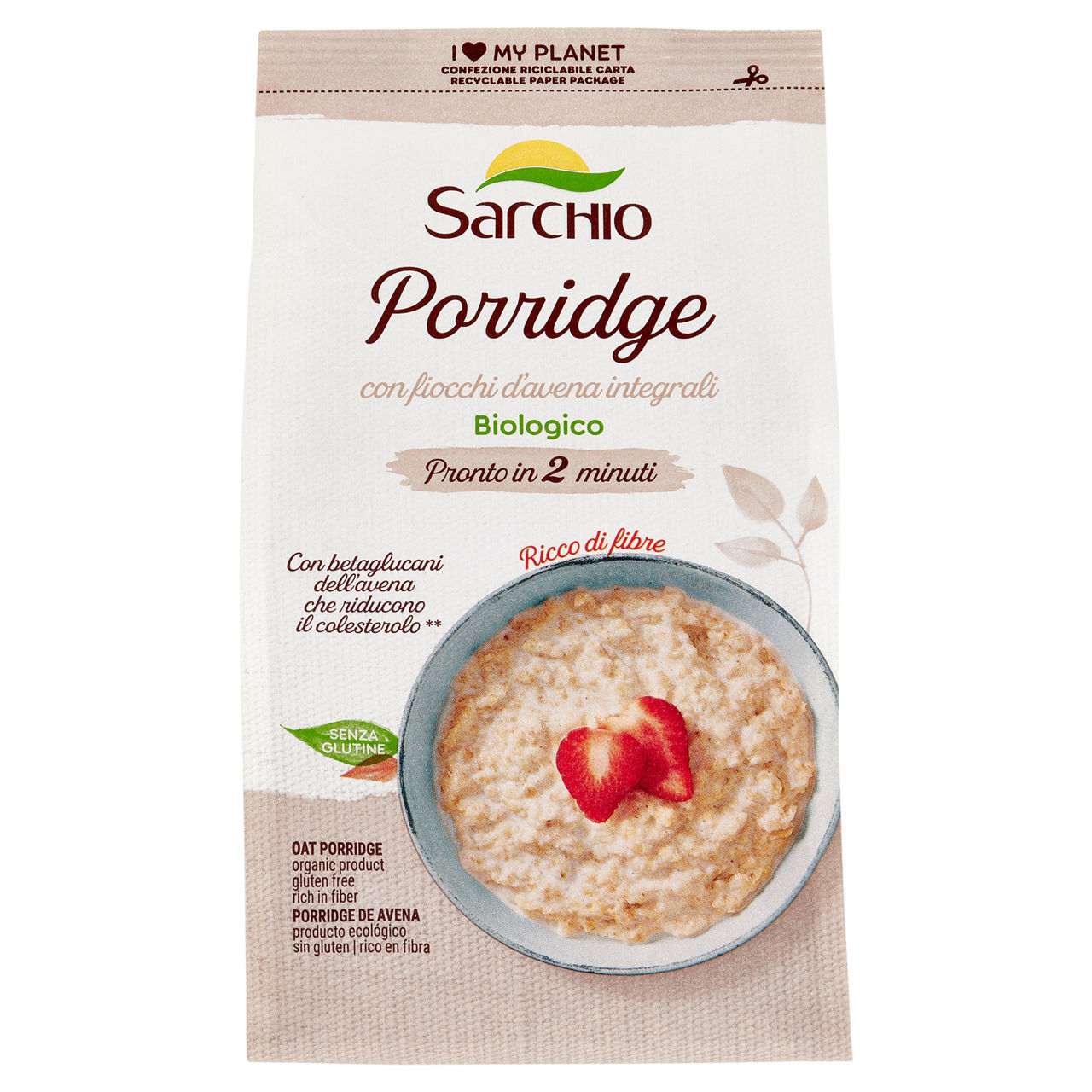 Porridge con fiocchi di avena integrali Sarchio biologico 300 g
