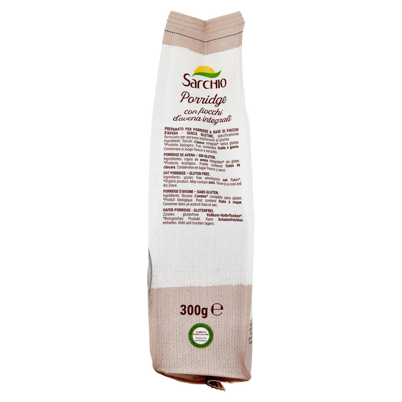 Porridge con fiocchi di avena integrali Sarchio biologico 300 g