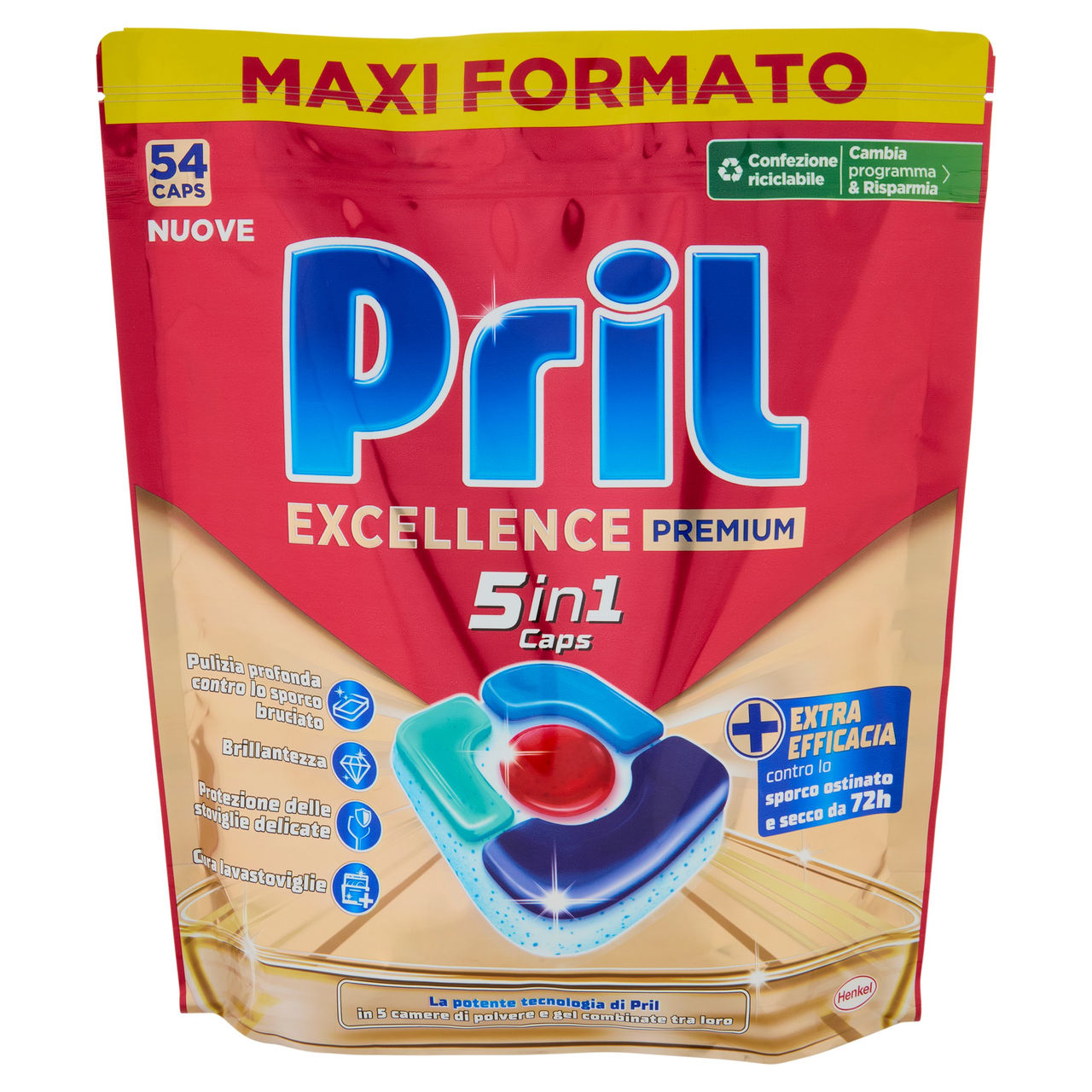 PRIL Excellence Premium 5in1 Caps 54pz (1004,4g)