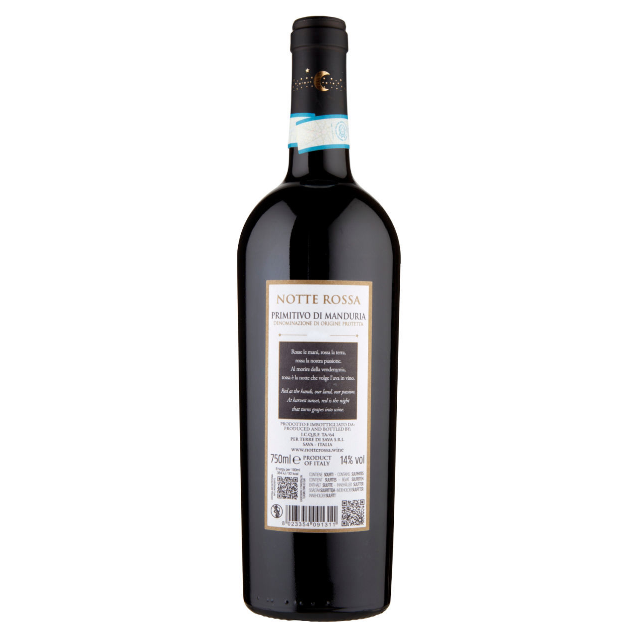 Primitivo di Manduria DOP Notte Rossa  750 ml