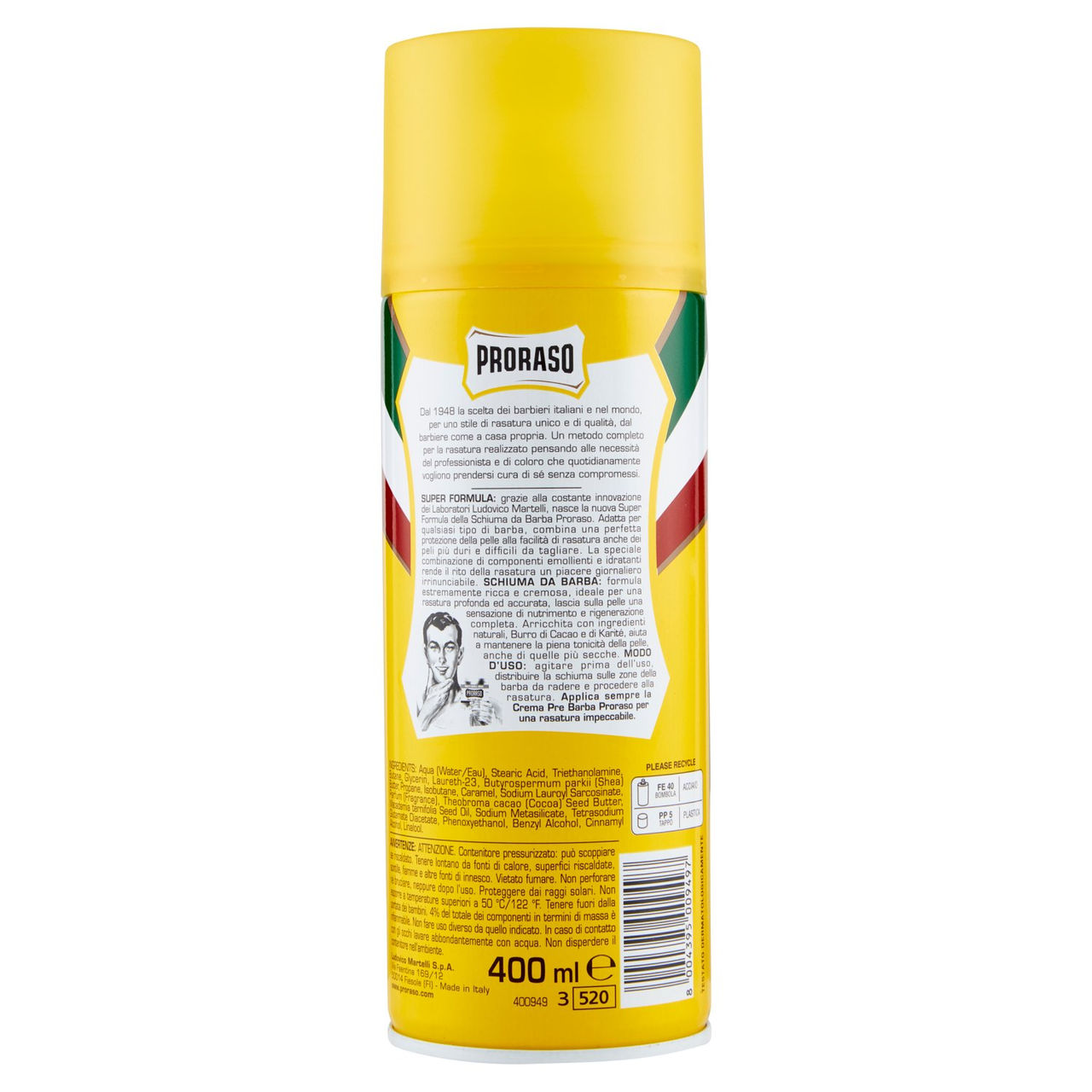 Proraso Schiuma da Barba Nutriente 400 ml