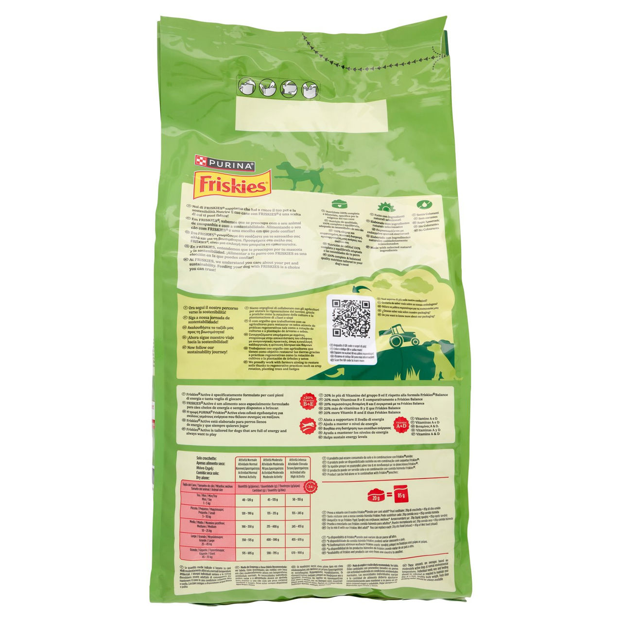 PURINA FRISKIES Active Manzo e Verdure 4kg