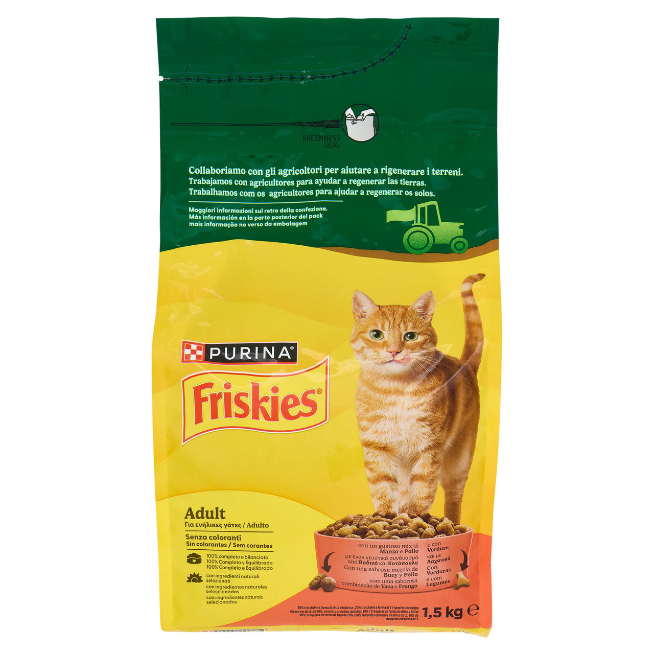 PURINA FRISKIES Adult Manzo e Pollo e con Verdure 1,5kg