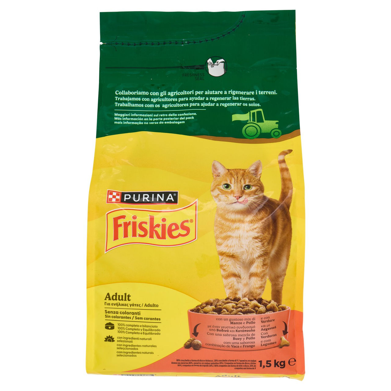 PURINA FRISKIES Adult Manzo e Pollo e con Verdure 1,5kg