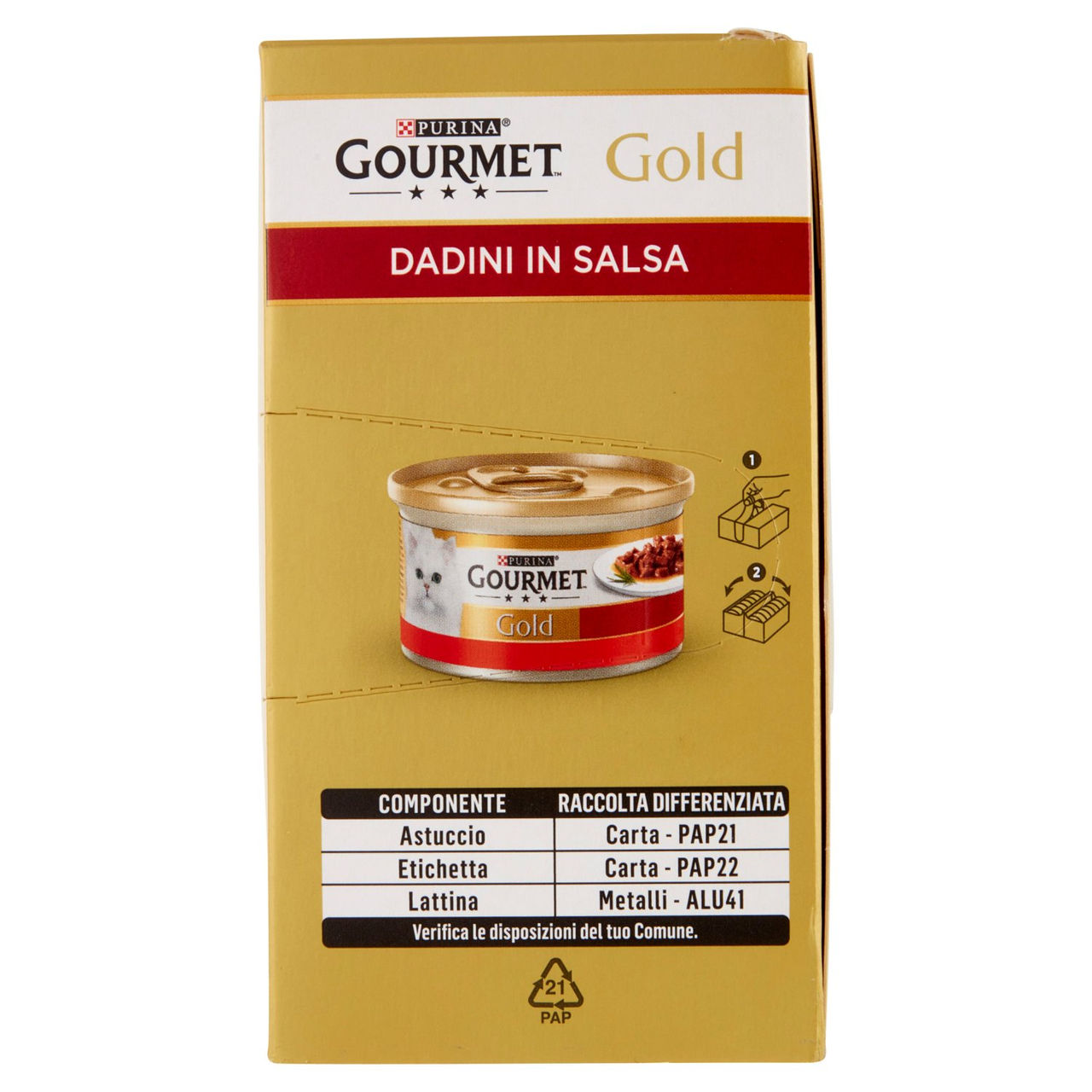 PURINA GOURMET Gold Dadini in Salsa Manzo/Salmone & Pollo/Tacchino & Anatra/Pollo & Fegato 12x85g