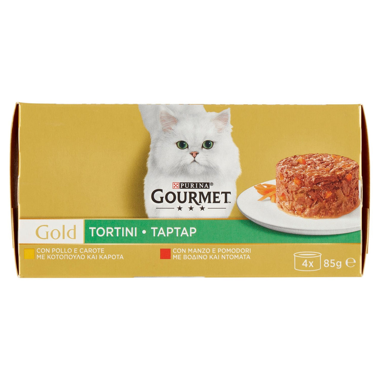 PURINA GOURMET Gold Tortini Pollo & Carote / Manzo & Pomodori 4 x 85 g