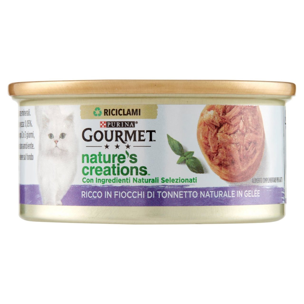 PURINA GOURMET Nature's Creations Ricco in Fiocchi di Tonnetto Naturale in Gelée 70 g
