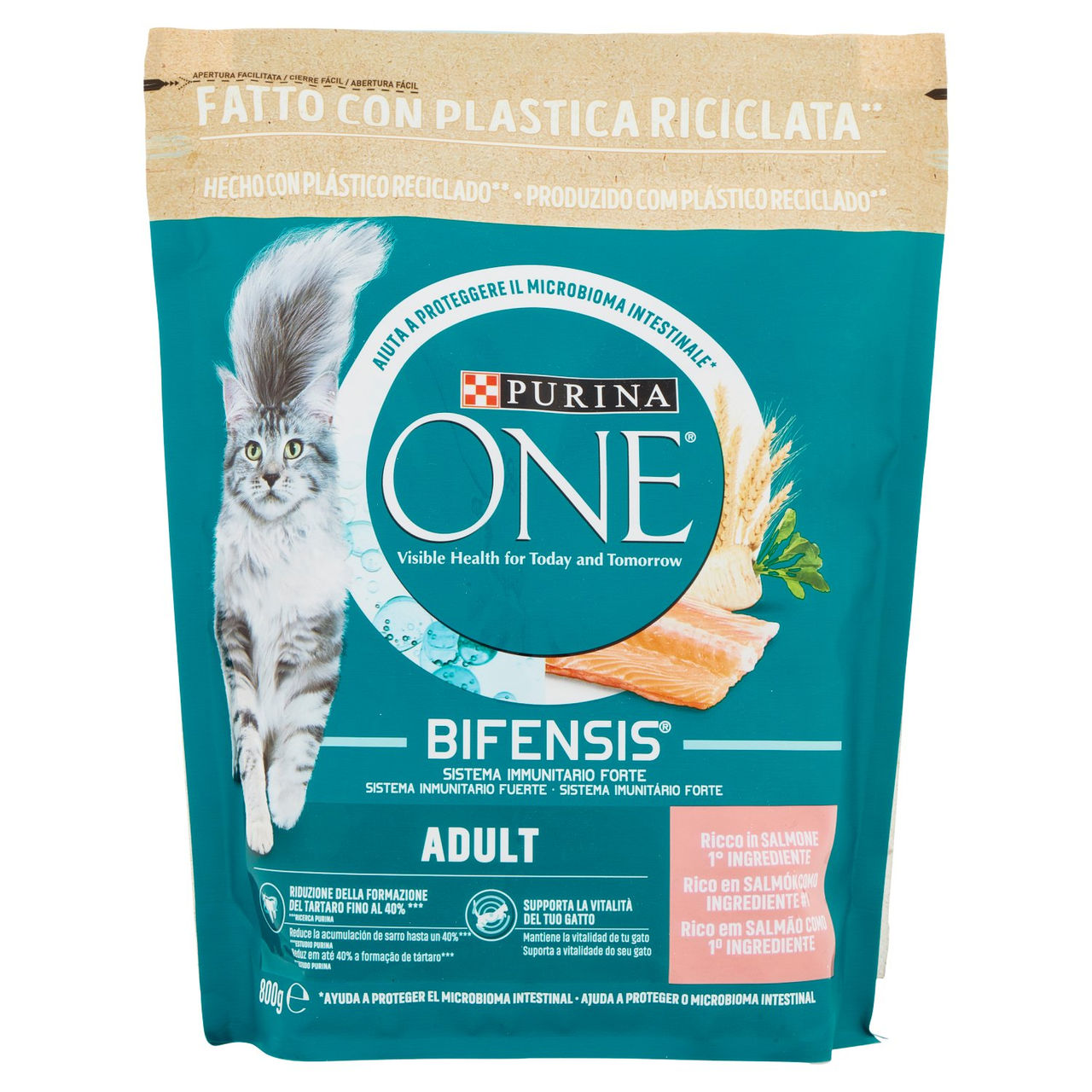 PURINA ONE Bifensis Adult Salmone 800g