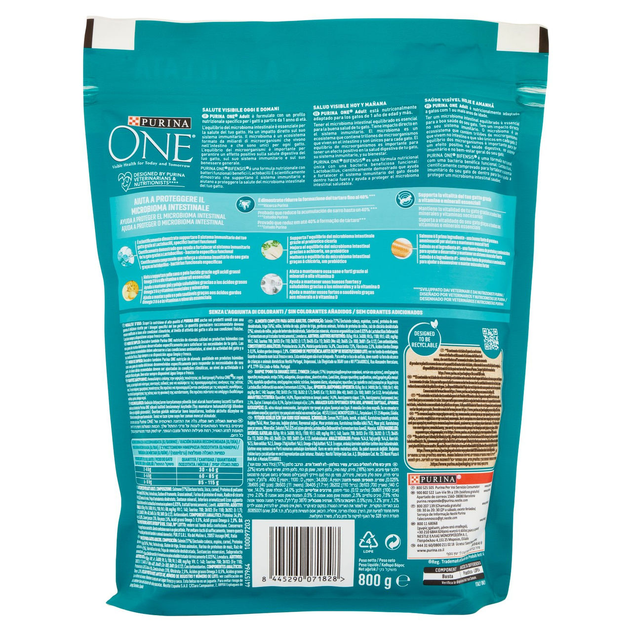 PURINA ONE Bifensis Adult Salmone 800g
