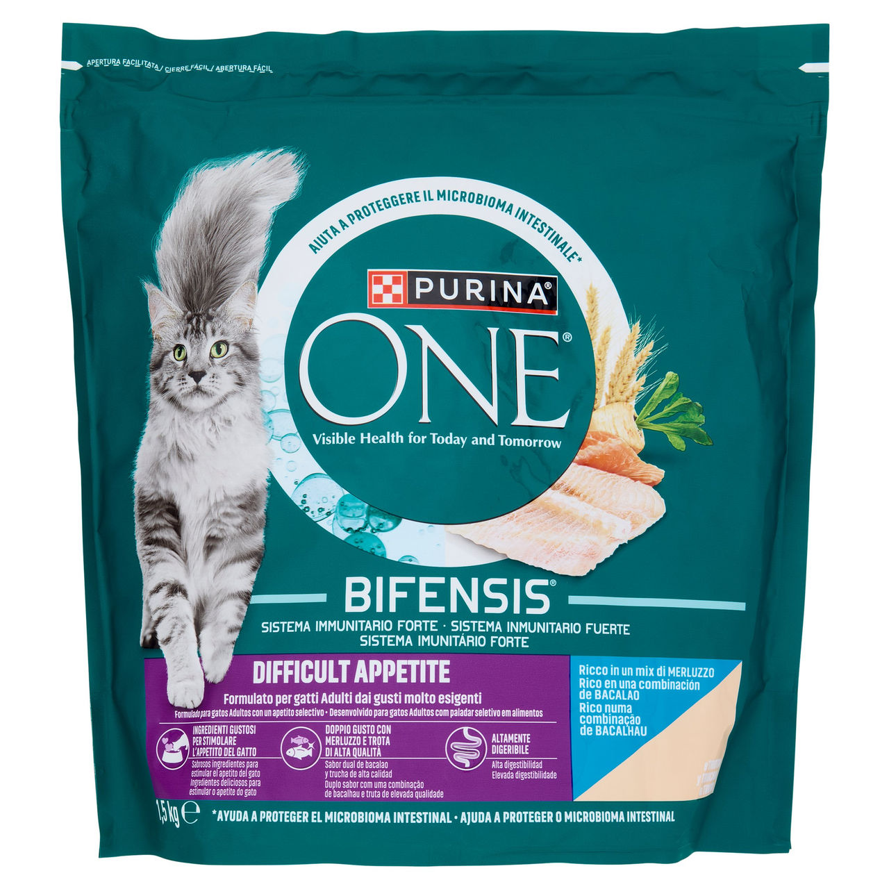 PURINA ONE Bifensis Appetito Difficile Merluzzo e Trota 1,5kg