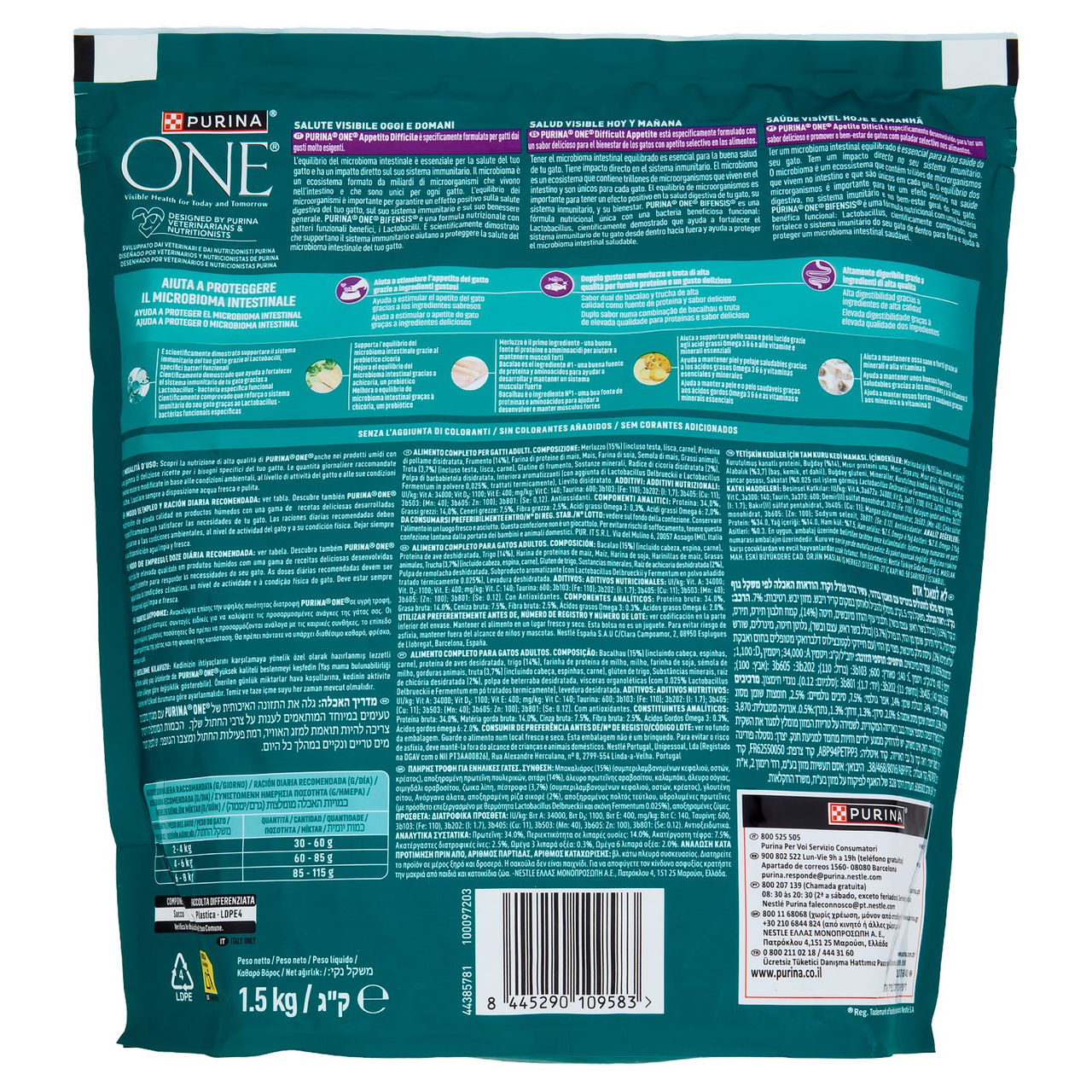 PURINA ONE Bifensis Appetito Difficile Merluzzo e Trota 1,5kg