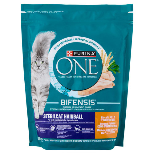 PURINA ONE Bifensis Sterilcat Hairball Pollo e Cereali Integrali 800g