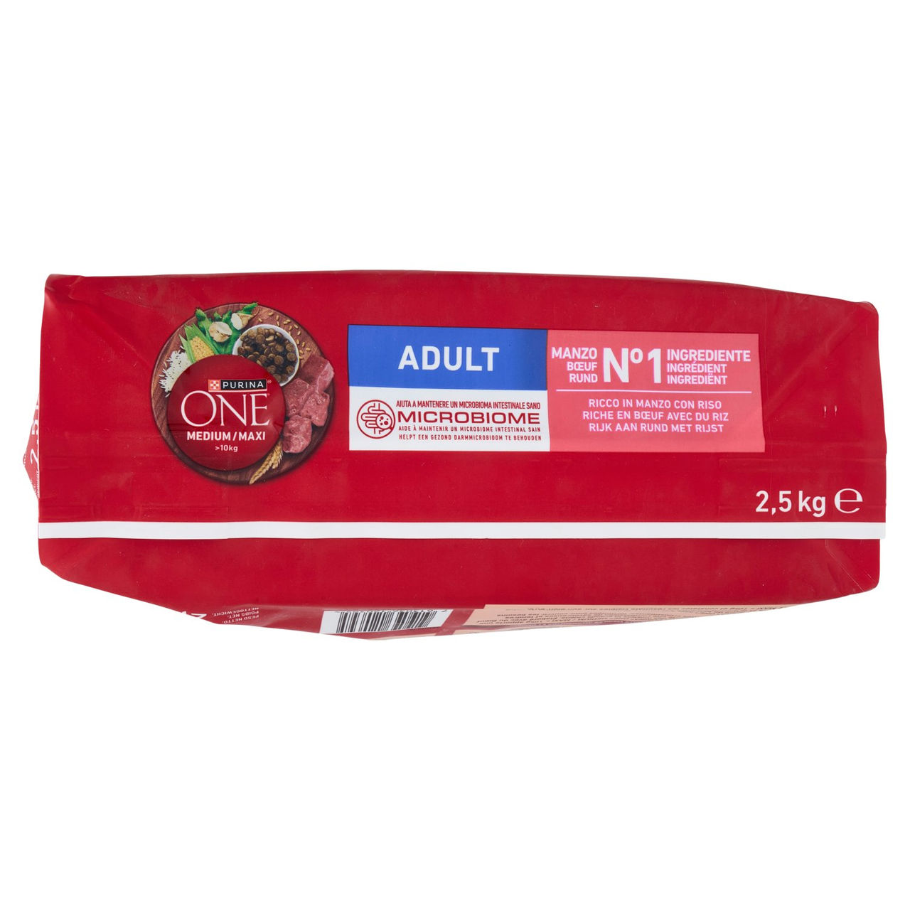PURINA ONE Medium/Maxi Adult Manzo e Riso 2,5kg