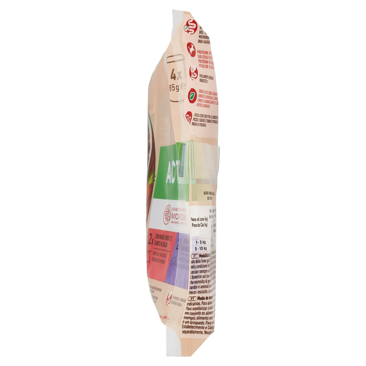 PURINA ONE Mini/Small Active Manzo e Anatra in Salsa 4 x 85 g