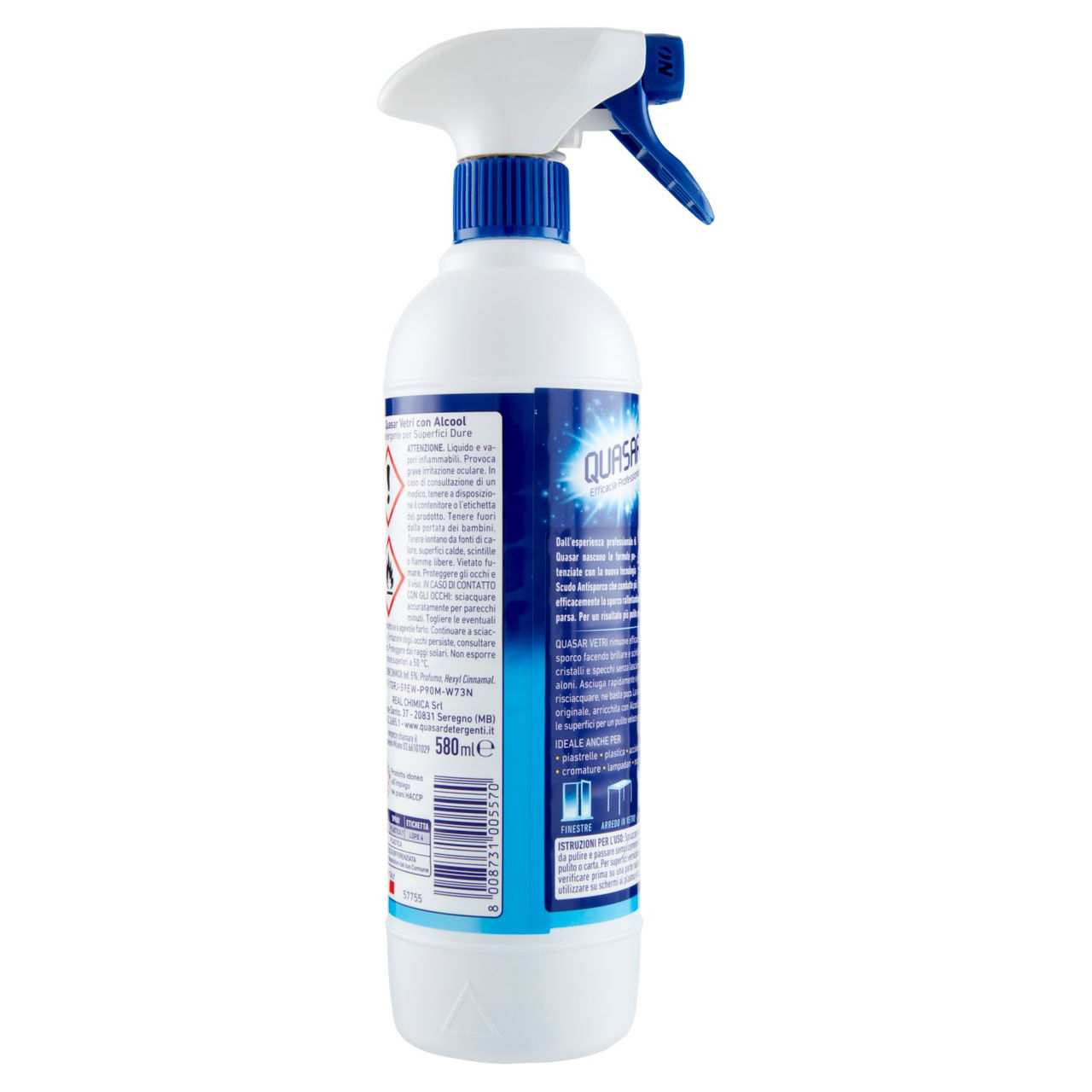 Quasar Vetri con Alcool 580 ml