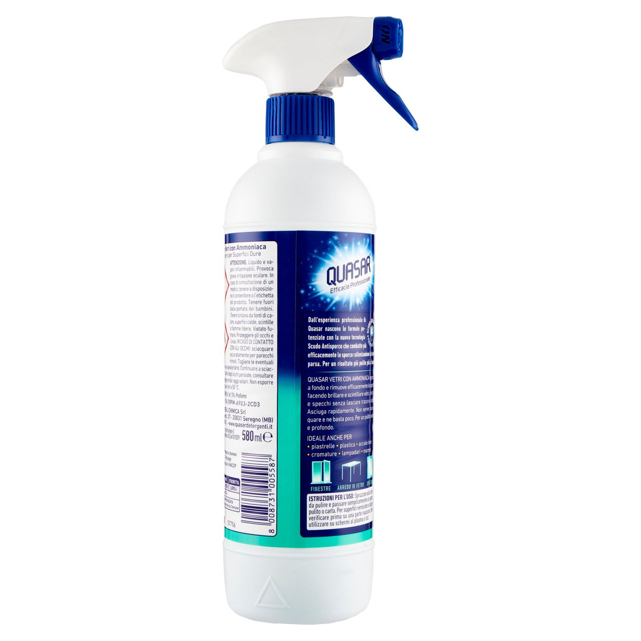 Quasar Vetri con Ammoniaca 580 ml