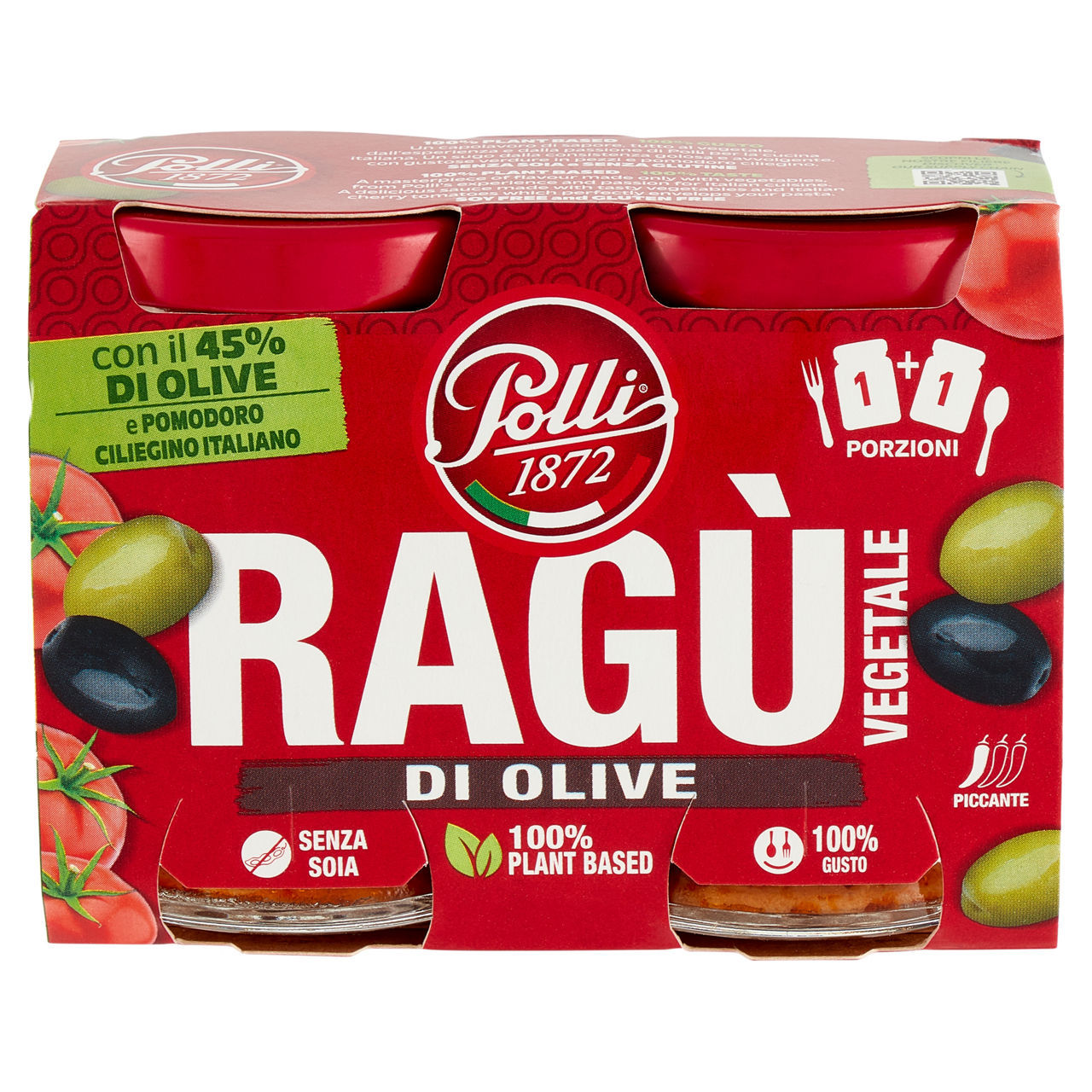 Ragù vegetale Polli olive conf. 90 g x 2 pezzi