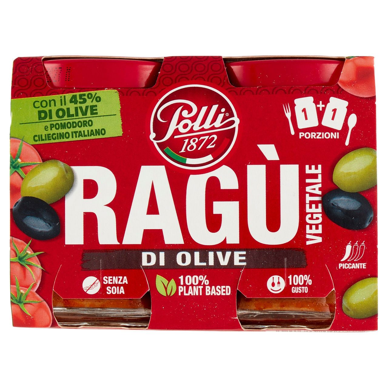 Ragù vegetale Polli olive conf. 90 g x 2 pezzi