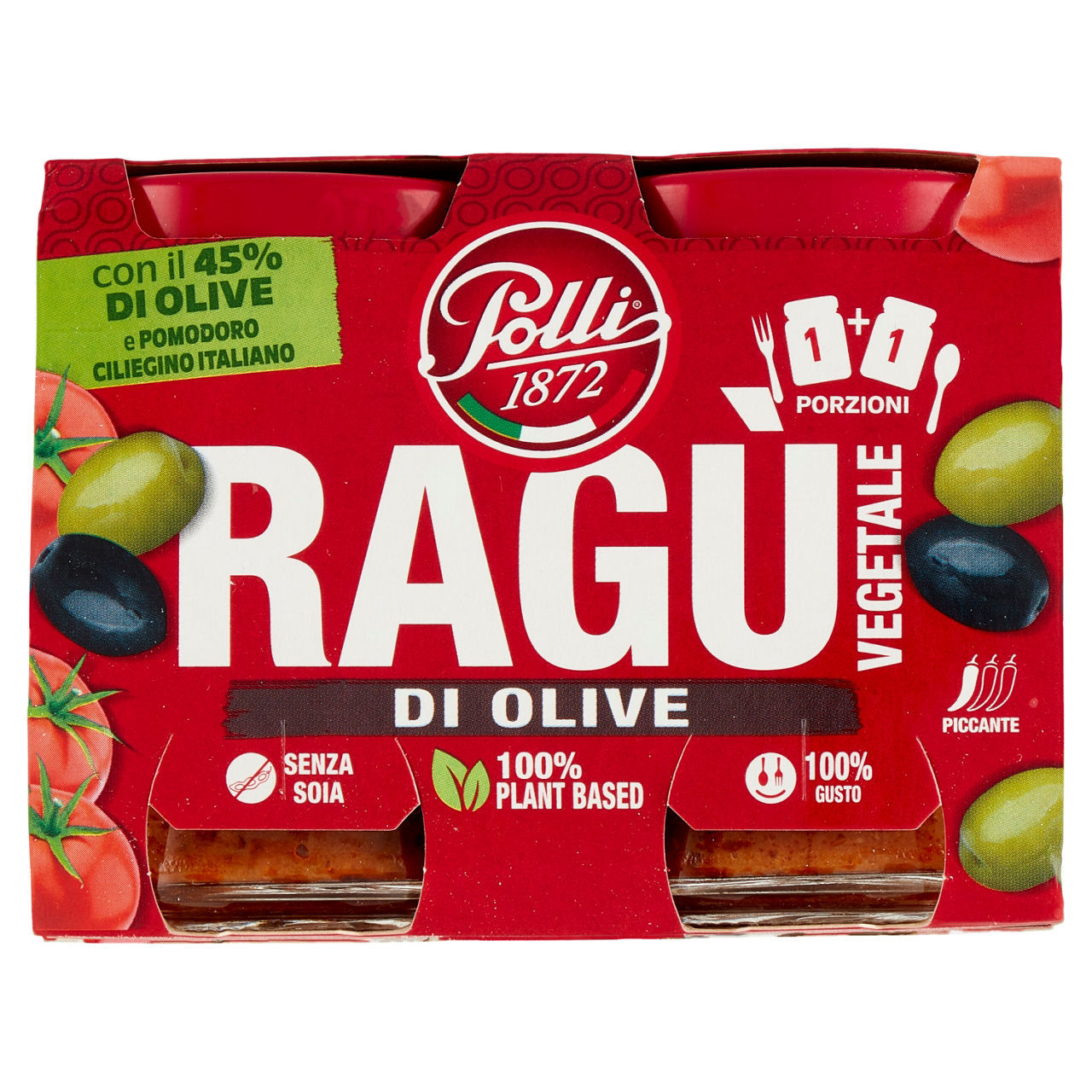 Ragù vegetale Polli olive conf. 90 g x 2 pezzi