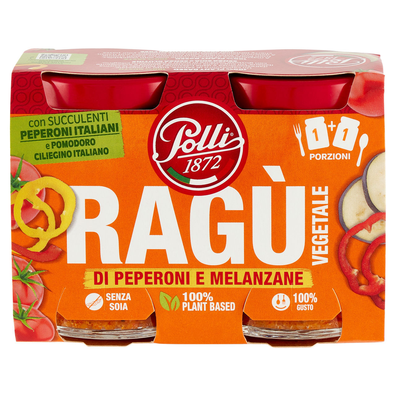 Ragù vegetale Polli peperoni e melanzane conf. 90 g x 2 pezzi