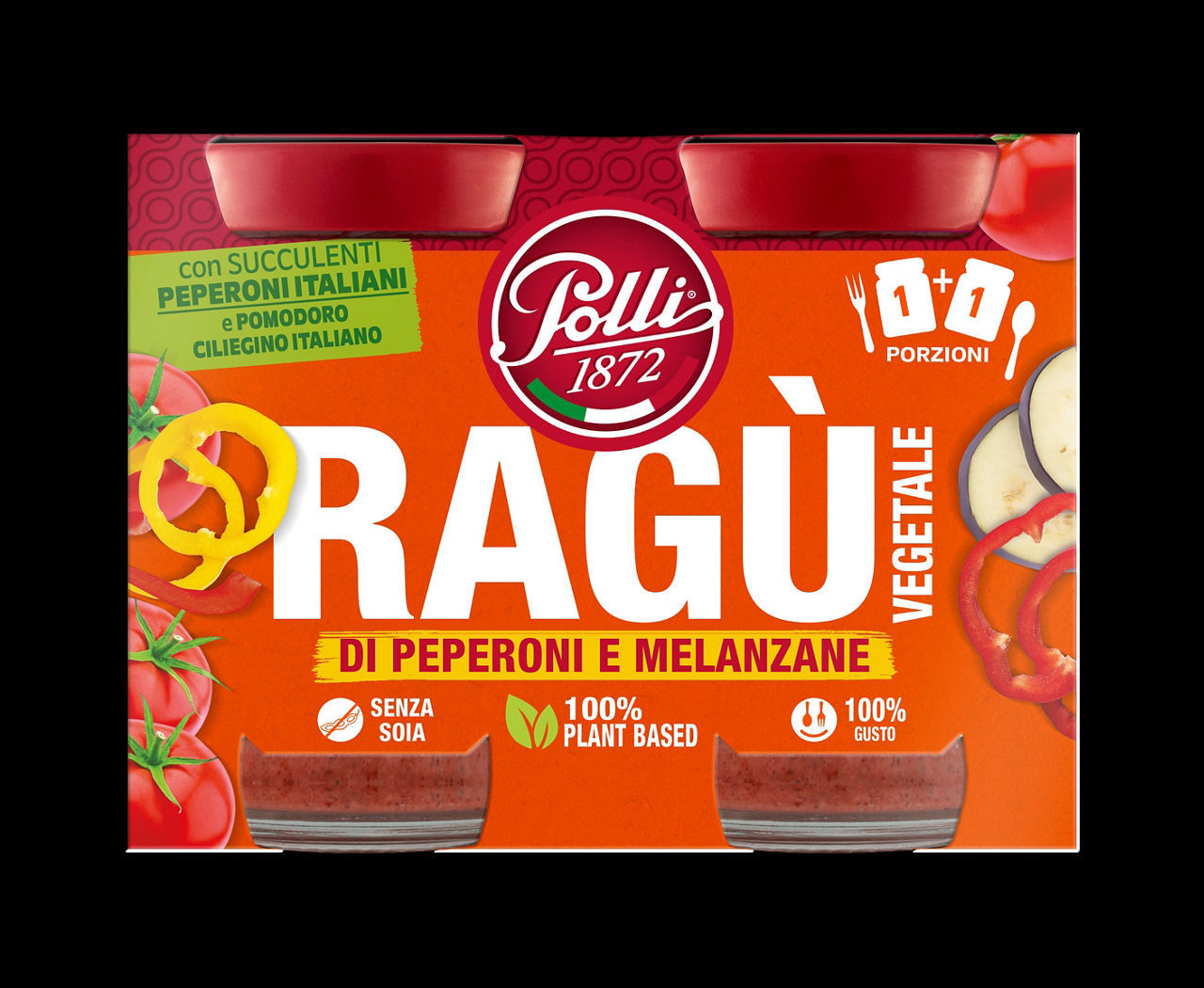 Ragù vegetale Polli peperoni e melanzane conf. 90 g x 2 pezzi