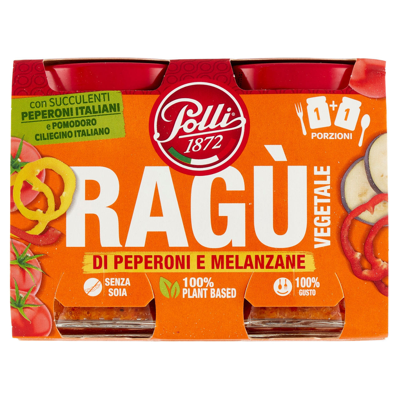 Ragù vegetale Polli peperoni e melanzane conf. 90 g x 2 pezzi