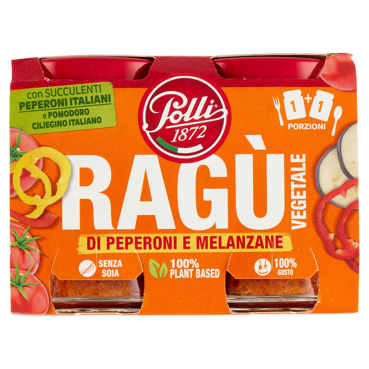 Ragù vegetale Polli peperoni e melanzane conf. 90 g x 2 pezzi