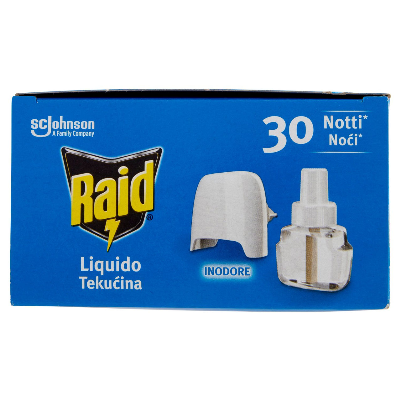 Raid Liquido Elettrico Antizanzare Contro Zanzare, 1 Base e 1 Ricarica 21 ml, 30 Notti