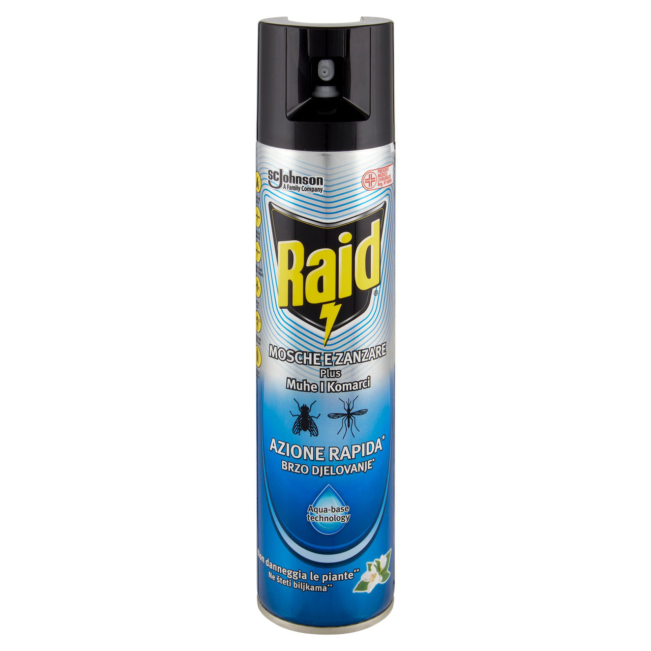 Raid Mosche e Zanzare Plus, Acqua Base Technology, 400 ml