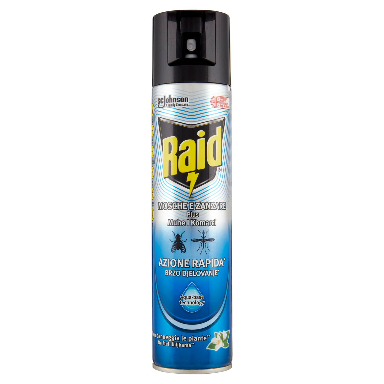 Raid Mosche e Zanzare Plus, Acqua Base Technology, 400 ml