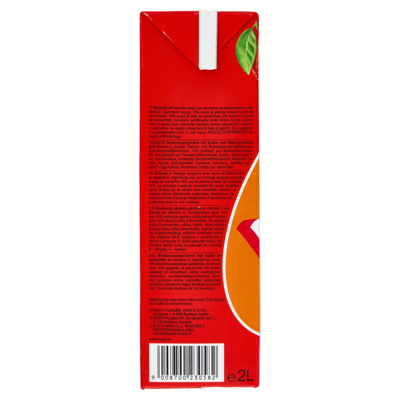 Rauch bravo Arancia Rossa 2 L
