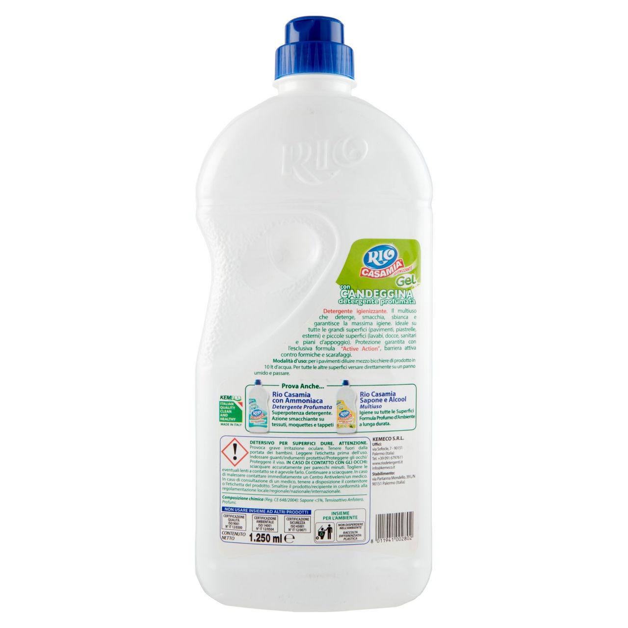 Rio Casamia Igienizzante Gel con Candeggina detergente profumata 1250 ml