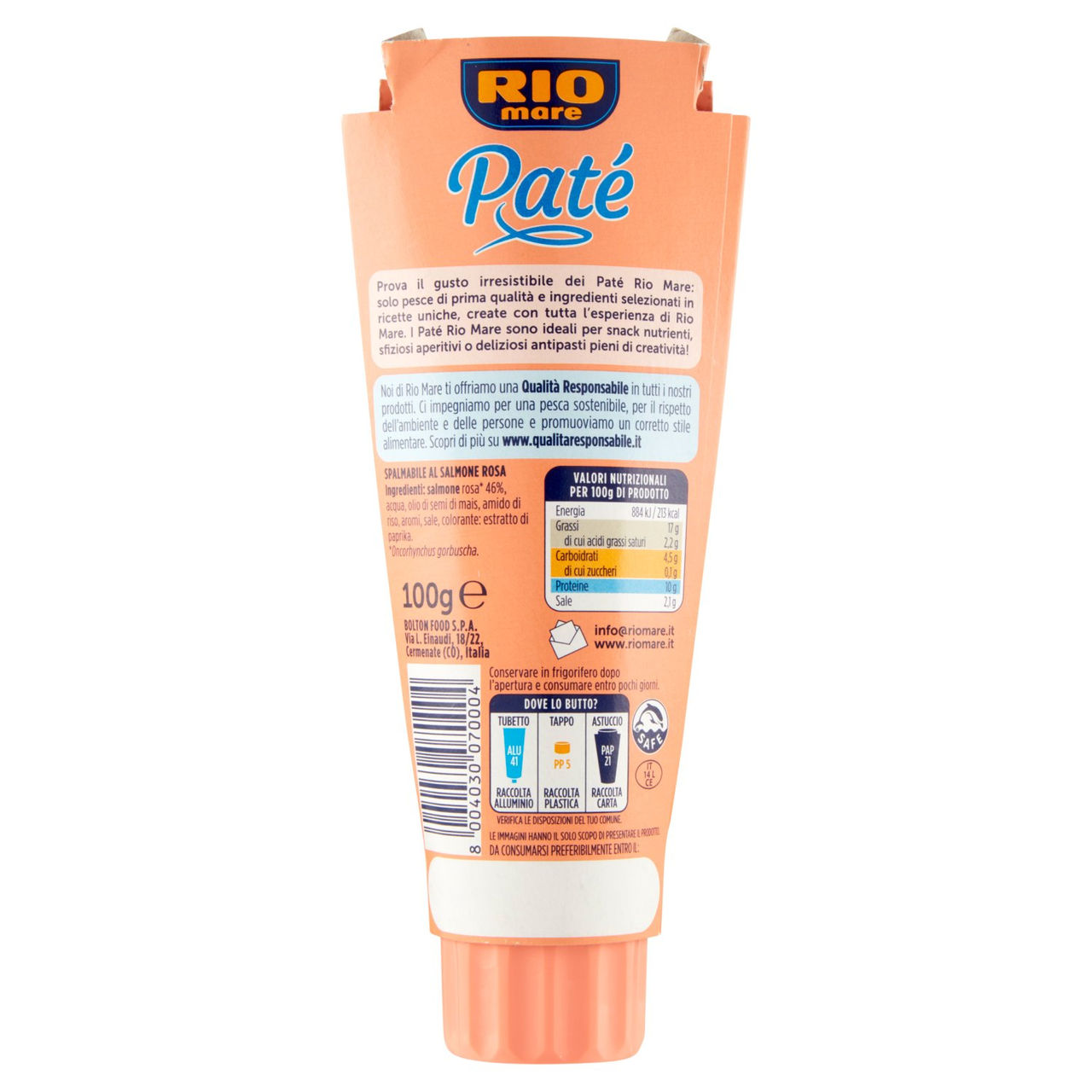 Rio mare Patè Salmone Rosa 100 g