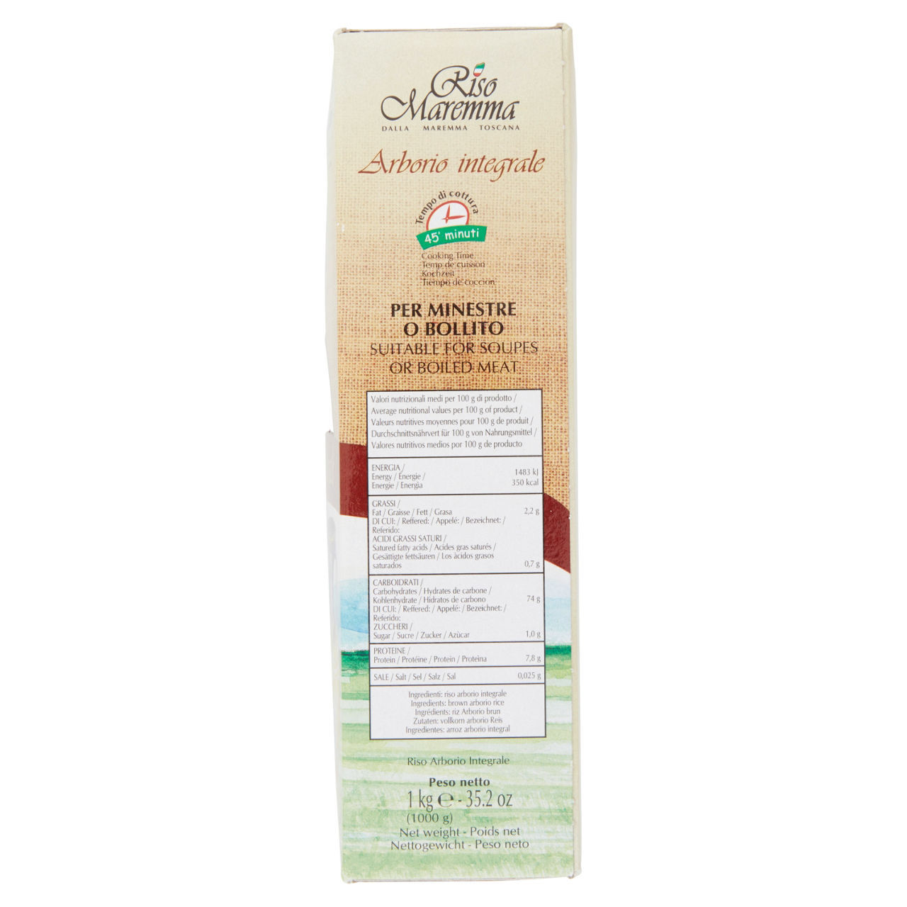Riso Maremma arborio integrale 1 kg