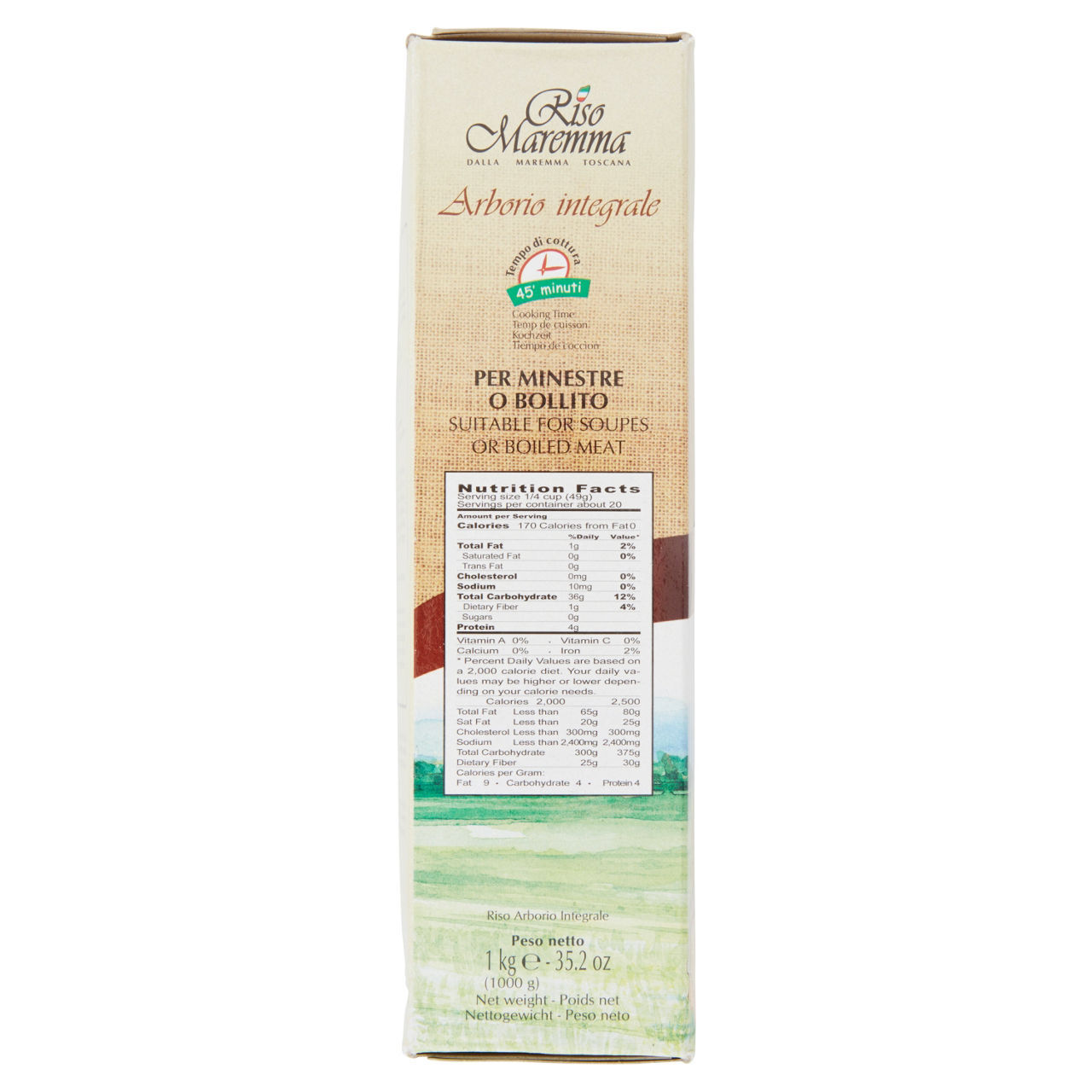 Riso Maremma arborio integrale 1 kg
