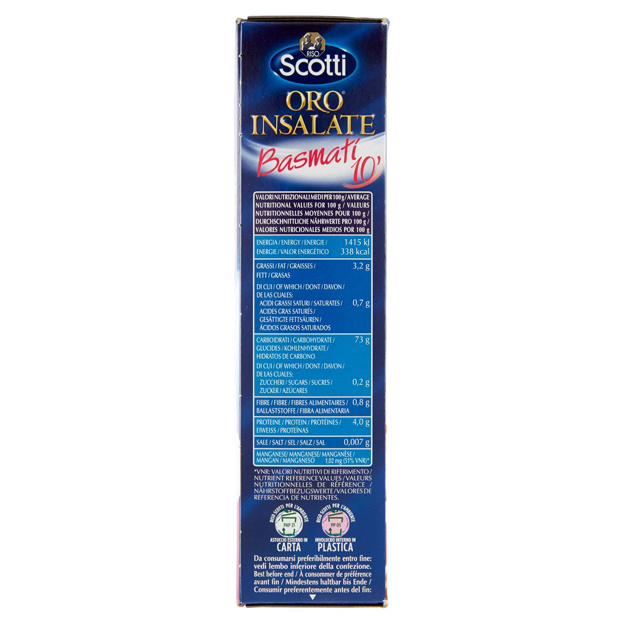 Riso Scotti Oro Insalate Basmati 10' 800 g