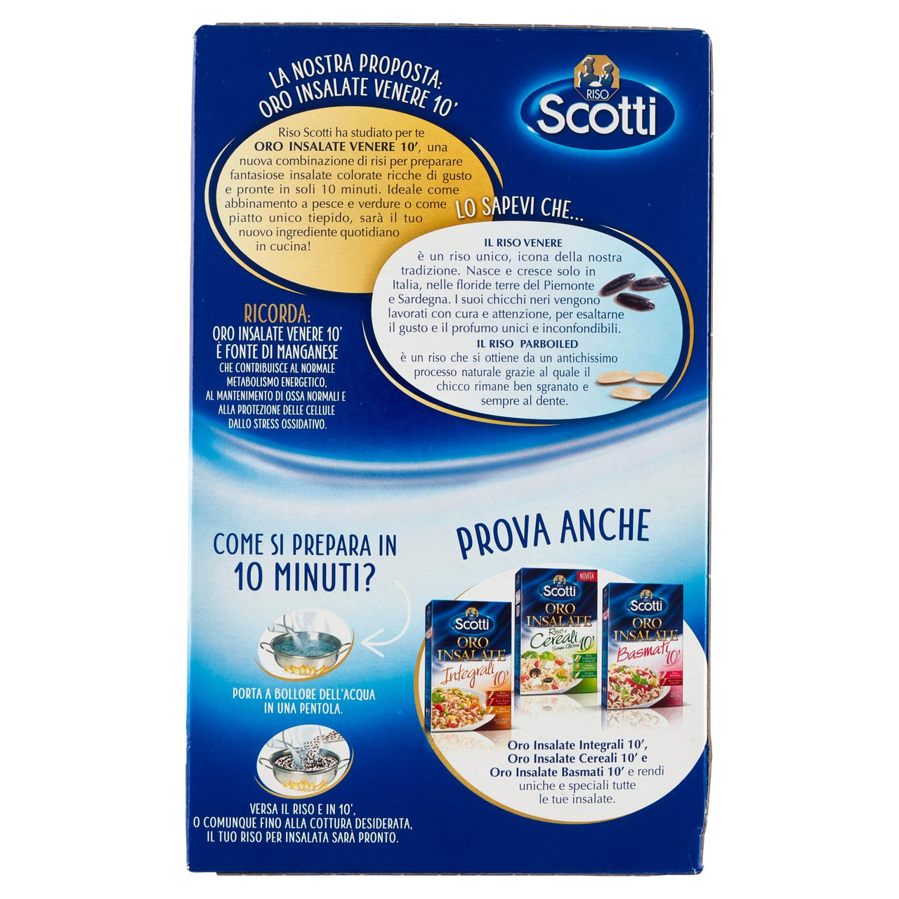 Riso Scotti Oro Insalate con Riso Integrale Venere 10' 800 g