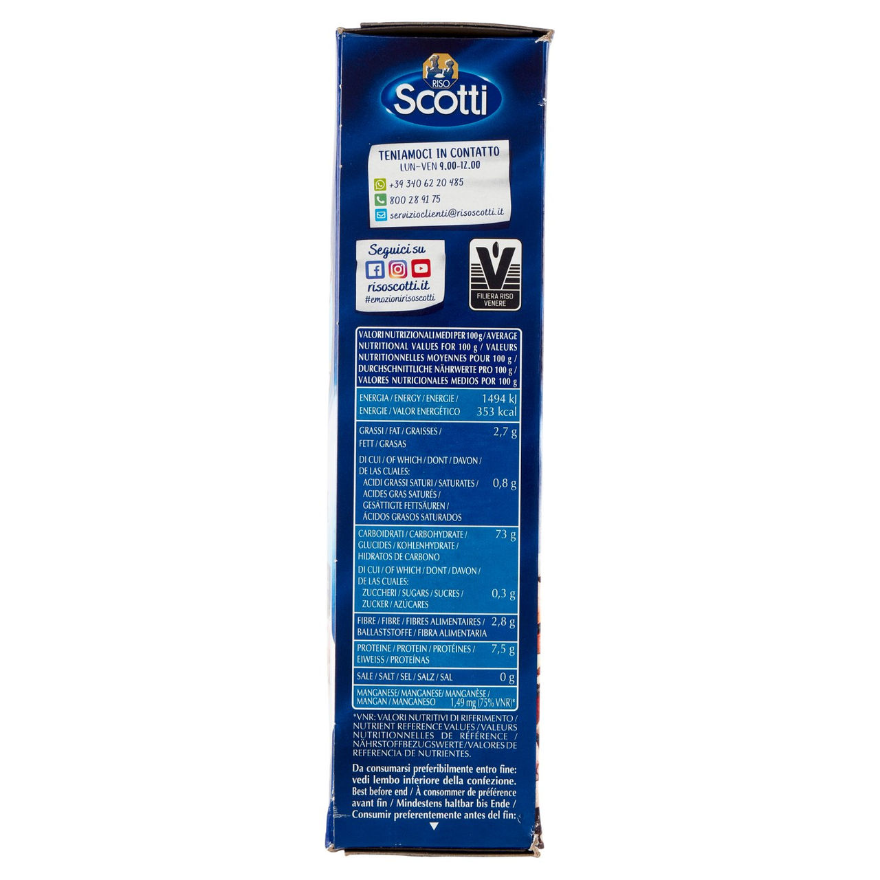 Riso Scotti Oro Insalate con Riso Integrale Venere 10' 800 g