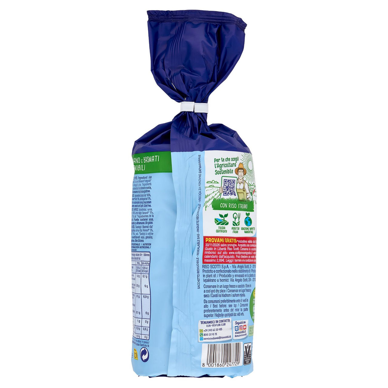 Riso Scotti Risette Snack Basmati con Riso Rosso e Riso Venere 120 g