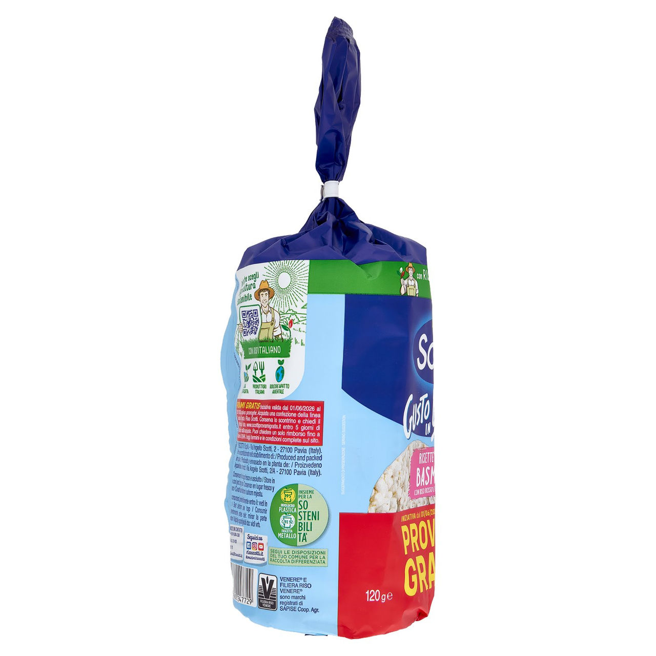 Riso Scotti Risette Snack Basmati con Riso Rosso e Riso Venere 120 g