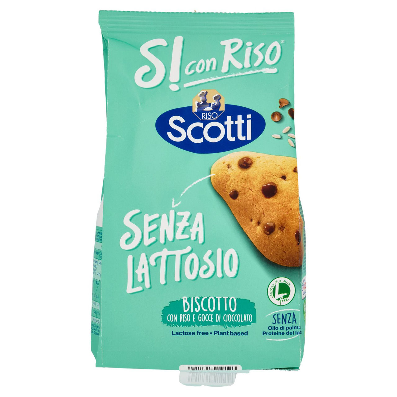 Riso Scotti Si con Riso Senza Lattosio Biscotto con Riso e Gocce di Cioccolato 350 g