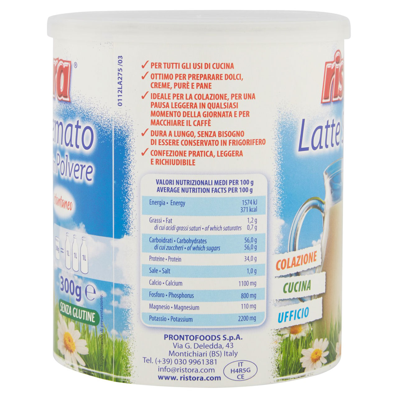 ristora Latte Scremato in Polvere istantaneo 300 g