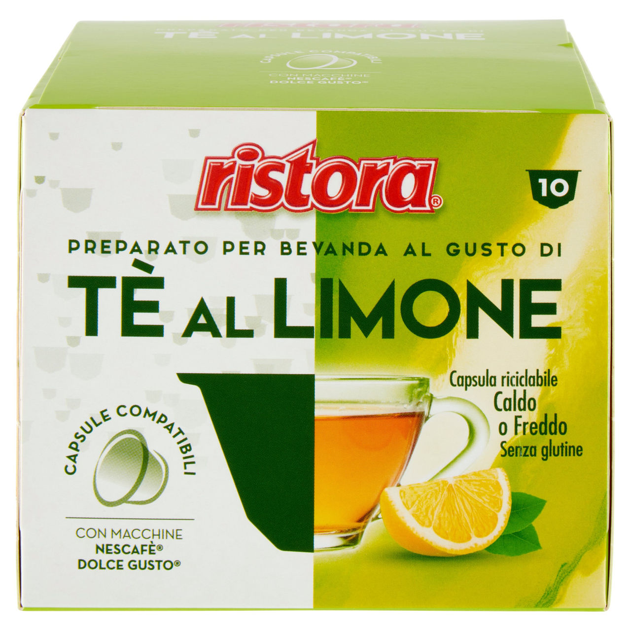 ristora Tè al Limone Capsule Compatibili con Macchine Nescafè Dolce Gusto 10 x 12 g