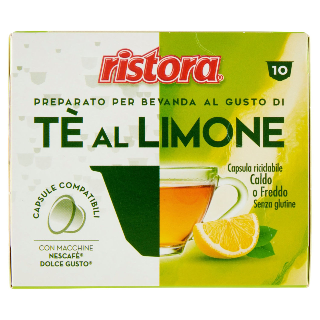 ristora Tè al Limone Capsule Compatibili con Macchine Nescafè Dolce Gusto 10 x 12 g