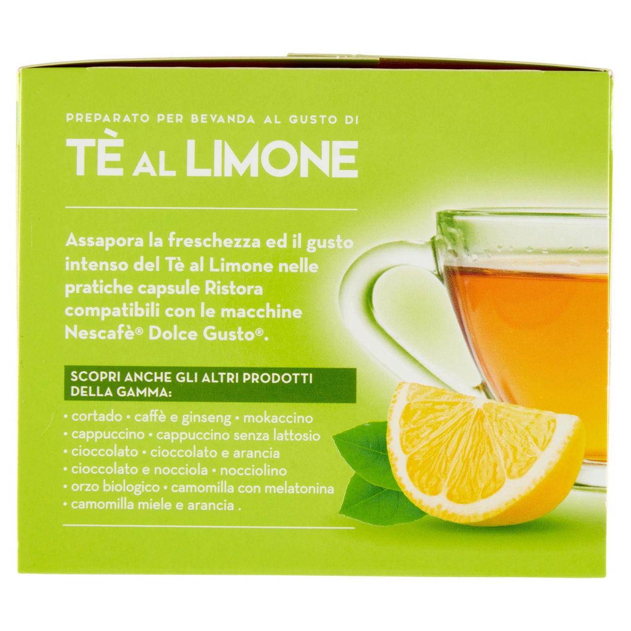 ristora Tè al Limone Capsule Compatibili con Macchine Nescafè Dolce Gusto 10 x 12 g