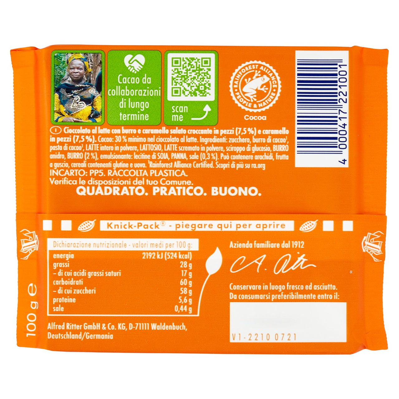 Ritter Sport Caramello Salato 100 g