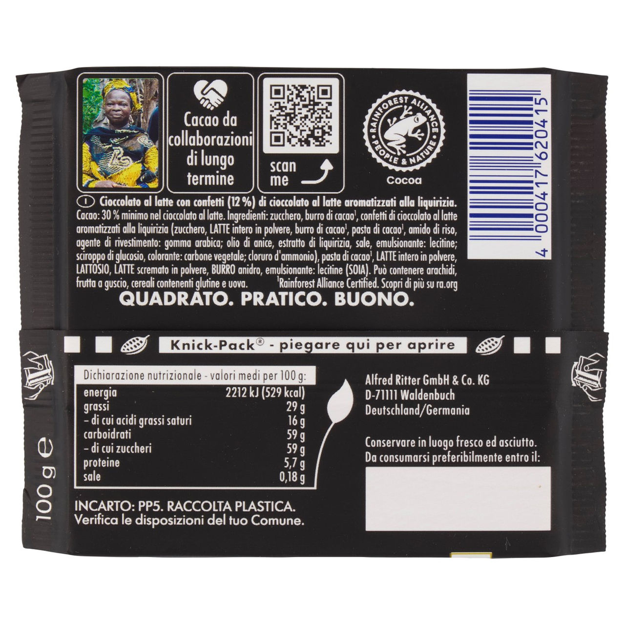 Ritter Sport Liquirizia 100 g
