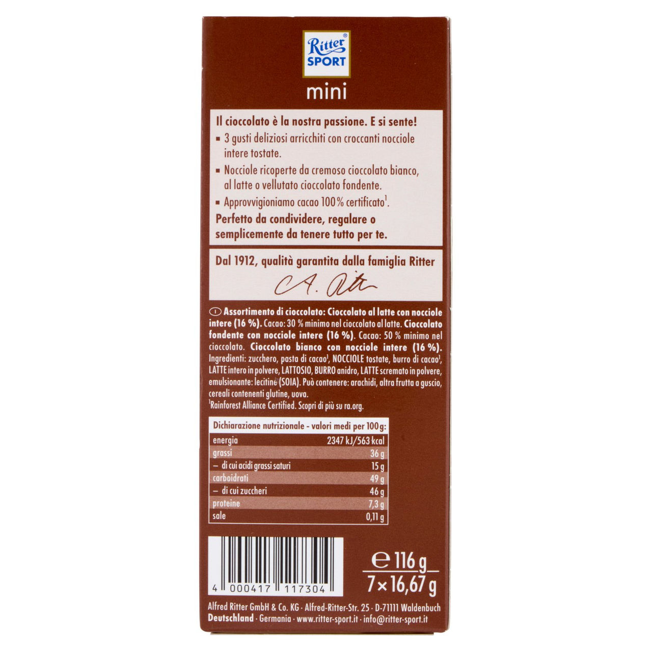 Ritter Sport mini Special Nuts 7 x 16,67 g