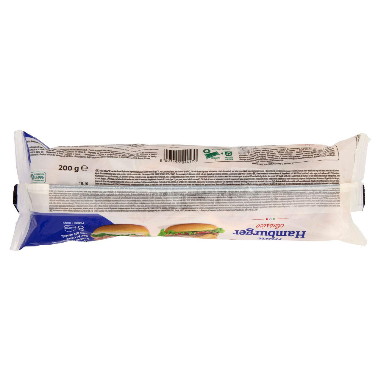 Roberto mini Hamburger classico 8 Panini 200 g
