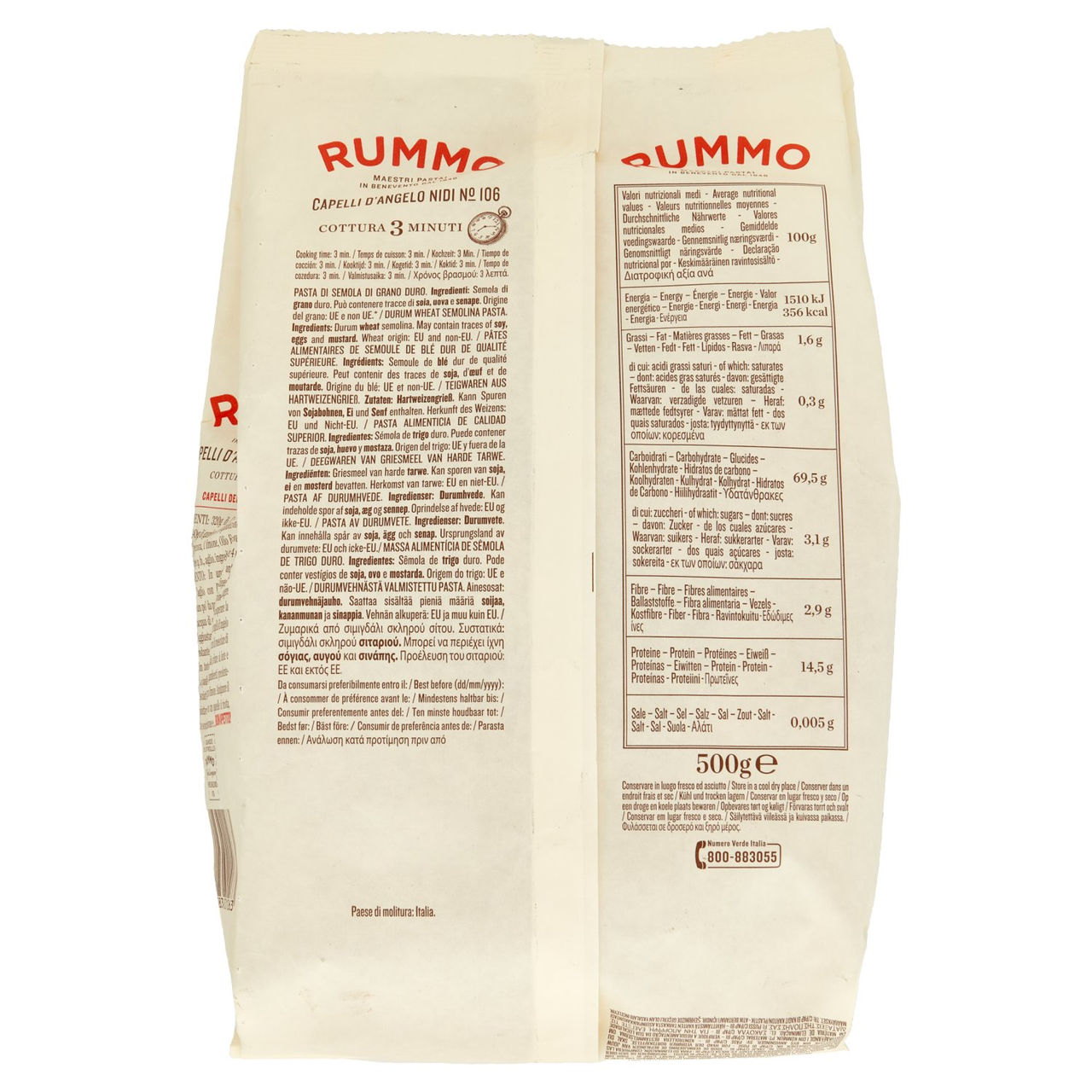 Rummo Capelli d'Angelo Nidi N° 106 500 g